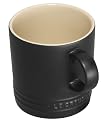 Le Creuset Stoneware Mug, Satin Black (Matt Black Finish), 350 ml