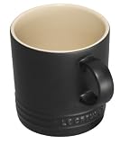 Le Creuset Stoneware Mug, Satin Black (Matt Black Finish), 350 ml