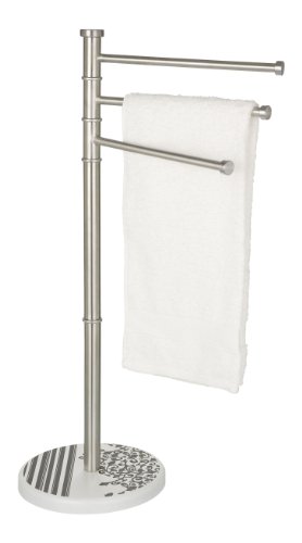 Wenko 17665100 Handtuch- und Kleiderst&auml;nder Ornamento Nero - Edelstahl rostfrei, 48,5 x 86,5 x 28,5 cm