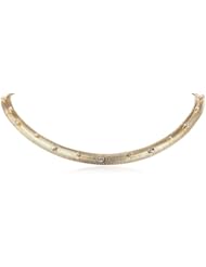 Anne Klein "Caviar" Snake Chain Crystal Pave Collar Necklace, 19"