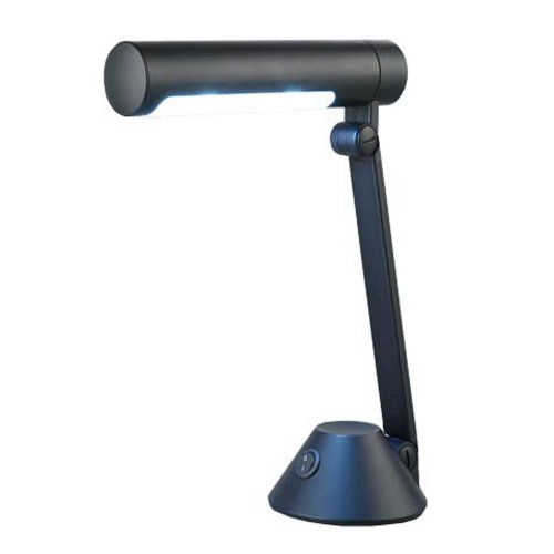 Normande Lighting 13W Daylight Spectrum Desk Lamp. 13.5 High with a Black Painted Finish.