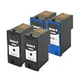 4pk Remanufactured Dell MK992/MK993 Ink Cartridges (2 Black+ 2 Color) for use with Dell All-In-One 926/V305/V305w