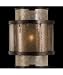 Fine Art Lamps 590550 Singapore Moderne 1 Light Wall Sconce in Brown Patinated Bronze with Translucent mica shade glass