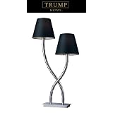 Dimond D1473 Trump Home Park Avenue 2 Light Table Lamp in Chrome with Black Faux SilkShade - Foil Liner