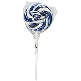 Fun Express - Fat Free Blue Swirl Pops - Lollipop Suckers (2 dz)