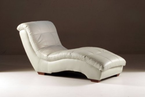 Diamond Sofa Metro Chaise Lounge, White