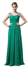 A-line Full Length Scoop Neck Sleeveless  Chiffon Evening Dress/Bridesmaid Dress/Prom Dress  With Rhinestones