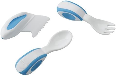Mini Baby Utensils Fork Spoon Knife Set (Blue)