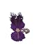 Purple Ostrich Feather Mask w/Sequin Star Flower