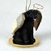 Labrador Retriever Black Tiny One Dog Angel Ornament