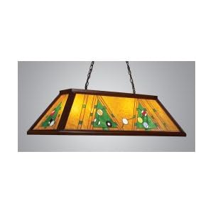 Tiffany Game Room Billiard Board Motif Chandelier Finish: Dark Mahogany Wood by Landmark Lighting