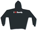 I Heart (Love) Earth Men`s Hoodie Sweat Shirt Small thru 4XL