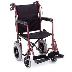 HealthPersonalCare: Nova Comet 330 Deluxe Lightweight Transport Wheelchair   Blue Metallic Chair