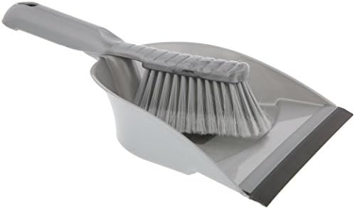 Brush & Dust Pan- Small Hand Broom with Snap on Dustpan - Assorted Colors