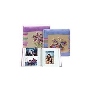 Pioneer 3-D Applique' DA-200Z Striped Bi-Directional 4x6 Memo Album