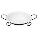 Serving Bowl with Iron Rack - White