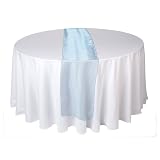 14 x 108 Inch Organza Table Runner Baby Blue