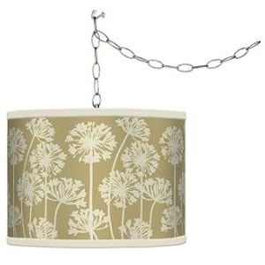 Stacy Garcia African Lily Birch Giclee Plug-In Swag Chandelier