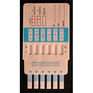5 panel Urine Drug Test card; Detects the following drugs COC/MAMP/THC/OPI/PCP by Urine Sample (25/box)