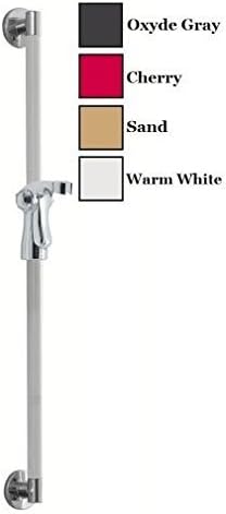 Ponte Giulio 36" Vertical Grab Bar w/ Chrome Hand Shower Holder (Prestigio Series) (Oxyde Gray)