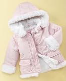 KC Collections Baby Girl Coat with Embroidery