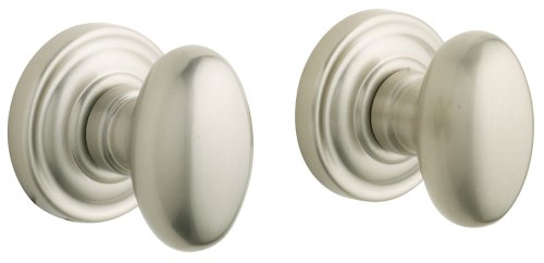 Baldwin 5425.150.PASS Egg Knob Passage Set, Satin Nickel