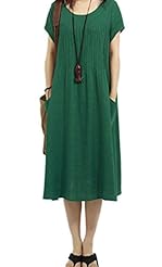 Cocktail Short Sleeves Cotton/Linen Lace Evening Dress/Party Dress/Wedding Dress 