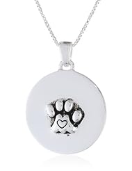 Sterling Silver "In A Purrfect World Every Cat Would Have A Home and Every Home Would Have A Cat" Reversible Pendant Necklace with Cat, 18"
