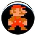 1" Nintendo "NES Mario" Button/Pin