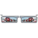 Buy New Gray Pair 12.2 Sunvisor Lcd Monitor with 2 Wireless Remote Controls For Dvd...