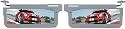 New GRAY Pair 12.2 Sunvisor Lcd Monitor with 2 Wireless Remote Controls For Use with Dvd Player
