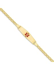 14k Yellow Gold 7in Medical Jewelry Bracelet. Metal Wt- 5.69g