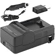 Mini Battery Charger Kit for Sony NP-F550, NP-F750, NP-F960, NP-F570, NP-F770, NP-F970, NP-FM50, NP-QM71D, NP-QM91D Batteries - with fold-in wall plug, car & EU adapters