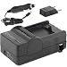 Mini Battery Charger Kit for Sony NP-F550, NP-F750, NP-F960, NP-F570, NP-F770, NP-F970, NP-FM50, NP-QM71D, NP-QM91D Batteries - with fold-in wall plug, car & EU adapters
