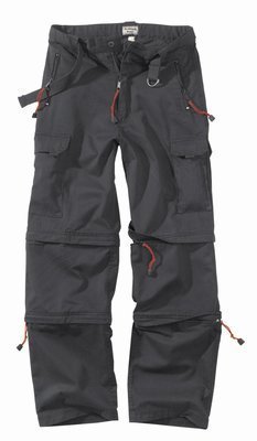 Surplus Trekking Trousers schwarz, 3 Hosen in einer, Groessen: XS-XXXL