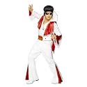 WHITE ELVIS PRESLEY COSTUME INCLUDING CAPE AND BELT *OFFICIAL LICENSED PRODUCT*