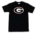 Georgia Bulldogs 100-Percent Cotton Puff Logo Short Sleeve T-Shirt (X-Large, Black)