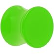 00 Gauge Lime Green Acrylic Saddle Plug