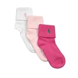Polo Ralph Lauren girls Triple Roll socks 3pairs