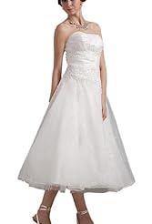 Strapless Applique Pleated Short Corset   Waistline Evening Dress 