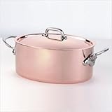 Mauviel Cuprinox'Style 7 qt. Oval French Oven with Lid