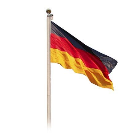 Fahnenmast aus Aluminium 6,20 m - mit Deutschlandflagge