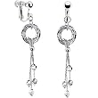 Handcrafted Austrian Crystal Modish Circular Cosmic Drop Clip Earrings