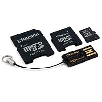 Kingston Mobility Kit - 16 GB microSDHC Flash Memory Card with SD and miniSD Adapters + USB Reader MBLYG2/16GB