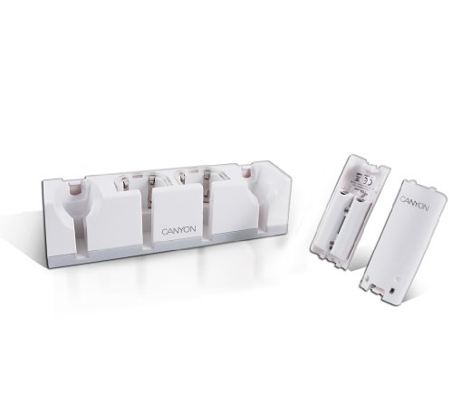 Canyon CNG-WII02M Wii Ladestation mit 2 Akkus Motion Plus ready Preisvergleich