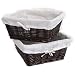 Burlington Baby Large Espresso Willow Basket Set with Liner, White