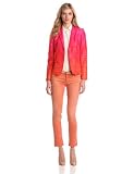 31MkqBTyegL. SL160  Chaus Womens Two Button Brushstroke Stripe Blazer