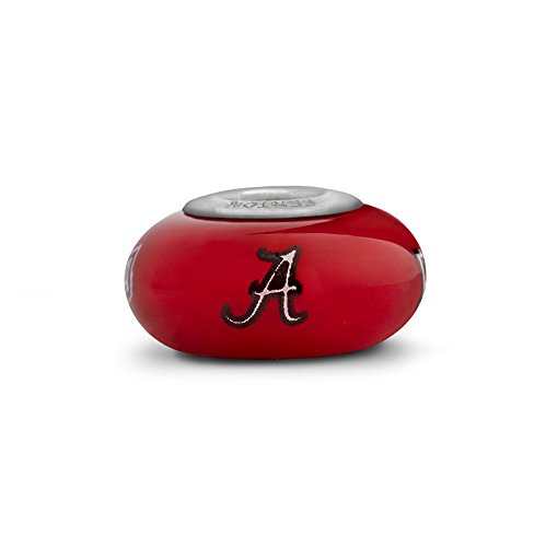 Alabama Crimson Tide Small Glass Bead Fits Most European Style Charm Bracelets