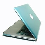 Cosmos Metallic Light Blue hard case cover + Aqua Blue Metallic Keyboard cover for Macbook aluminum PRO 13.3