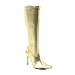 High Heels Stiefel Kunstleder gold